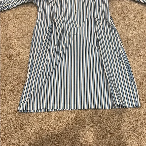 Gucci Blue and White Striped Long Sleeve Dress - Picture 3 of 7